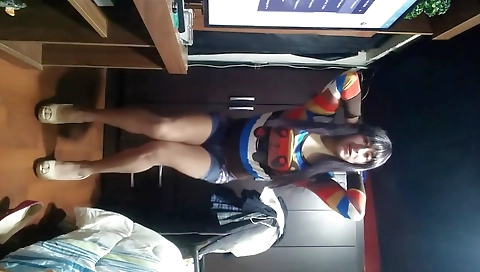 Shemale amateur fucks with a dude in a sensual way