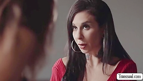 Latina and her stepmom creampie in the living room