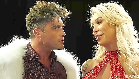 Brunette with big tits loves to suck and moan on her cock