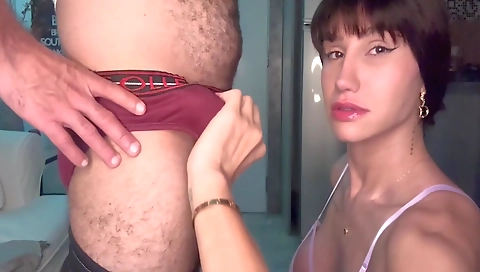 Horny slut with big boobs fucked in ass by her guy