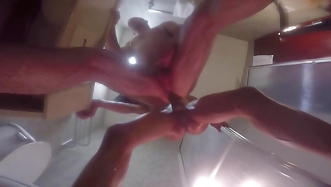 ebony shemale has her mouth fucked by a black dude