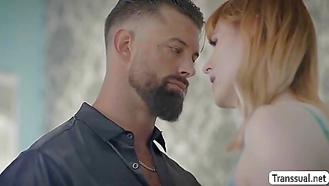 Sexy redhead girl gets fucked hard in her tight anal