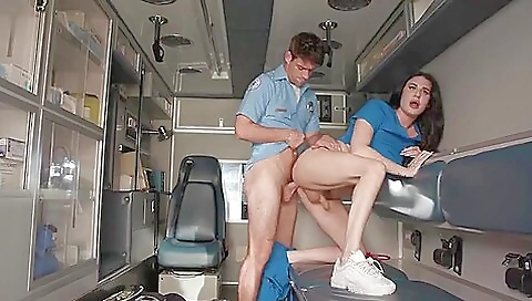 Horny transsexual nurse is getting her ass rimmaged