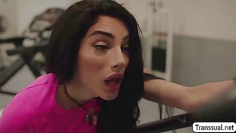 tattooed brunette gets a facial and a big load in the ass