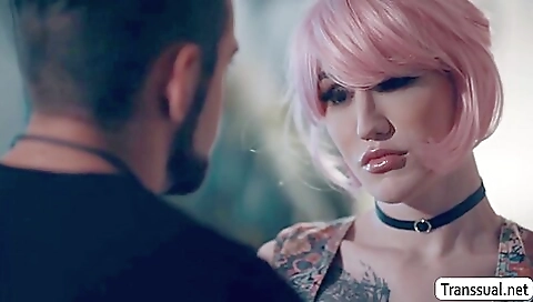 Busty redhead with a hot tattooed body let her stepbrother suck