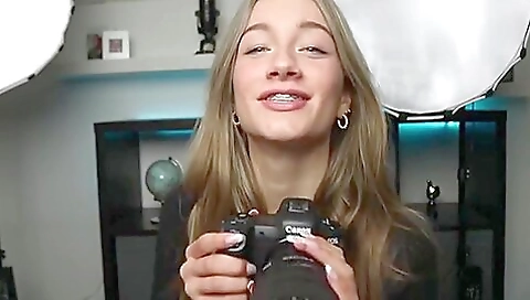 Sexy brunette wonders in pink costume with an amazing ass