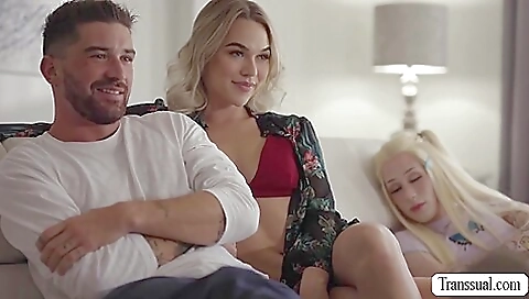 Big ass stepsister takes her stepsister's cock in her ass