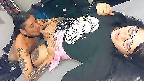 Brunette tattooed slut in hot foot fetish sex clip