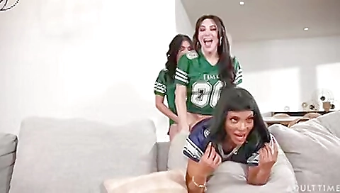 A busty brunette with a small ass takes a big cock hard in her ass