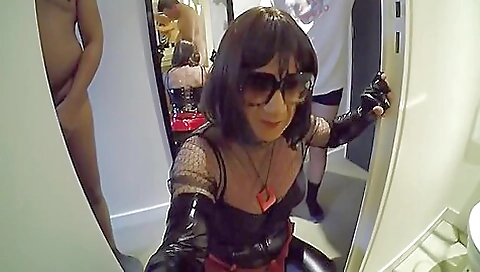 Slutty bitch gets her ass fucked in a threesome porn