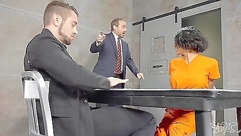 Latina in uniform gets a load from her stepbrother's black dick