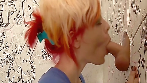 Trans slut gets pounded by a hard dick from behind